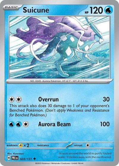 Suicune PRE #024/131 (Near Mint Uncommon) Pokemon: SV: Prismatic Evolutions