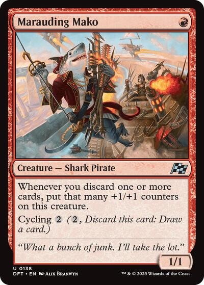 Marauding Mako Aetherdrift DFT #138 (Uncommon) Magic: The Gathering: