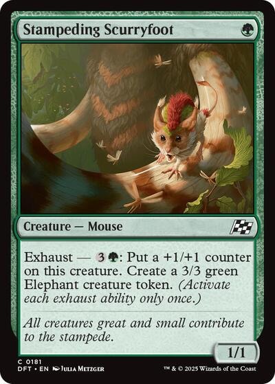 Stampeding Scurryfoot DFT #181 (Near Mint Common) Magic: The Gathering: Aetherdrift