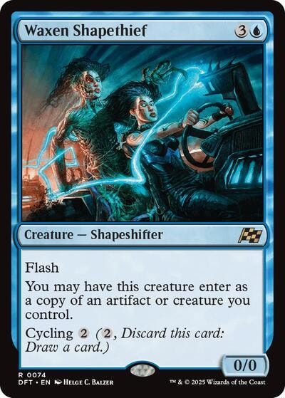 Waxen Shapethief DFT #74 (Near Mint Rare) Magic: The Gathering: Aetherdrift