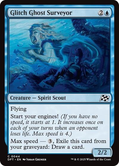 Glitch Ghost Surveyor DFT #44 (Near Mint Common) Magic: The Gathering: Aetherdrift