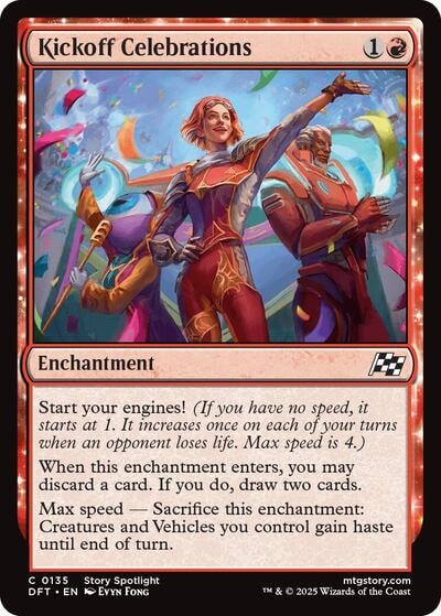 Kickoff Celebrations Aetherdrift DFT #135 (Common) Magic: The Gathering: