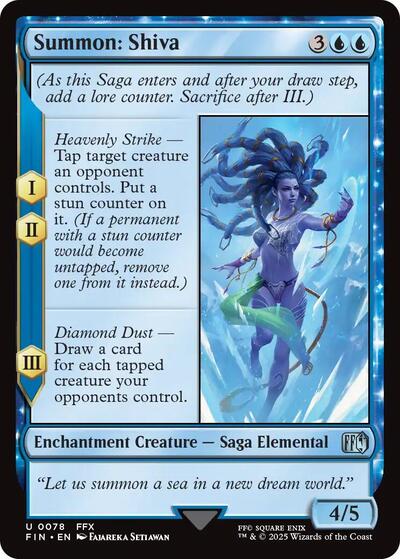 Summon Shiva FIN #78 (Near Mint Uncommon) Magic: The Gathering: FINAL FANTASY
