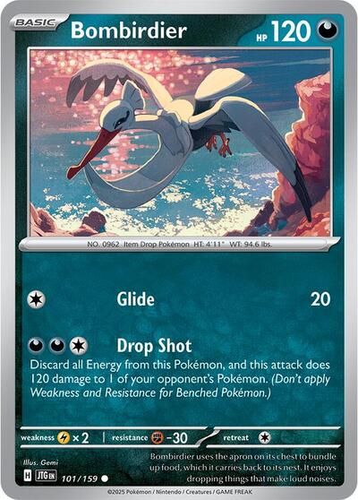 Bombirdier Reverse Holofoil JTG #101/159 (Near Mint Common) Pokemon: SV09: Journey Together