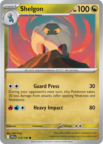 Shelgon JTG #113/159 (Near Mint Common) Pokemon: SV09: Journey Together