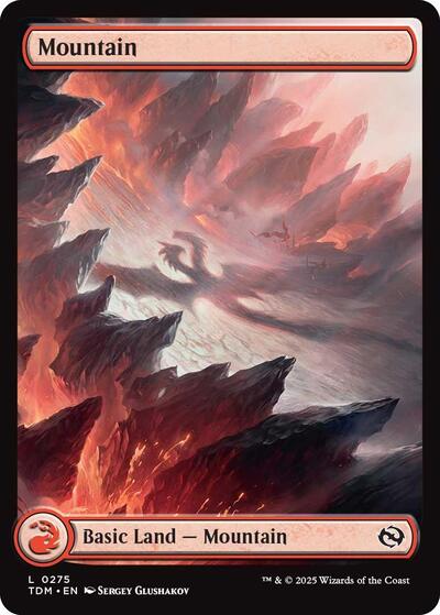 Mountain 0275 TDM #275 (Near Mint Land) Magic: The Gathering: Tarkir: Dragonstorm
