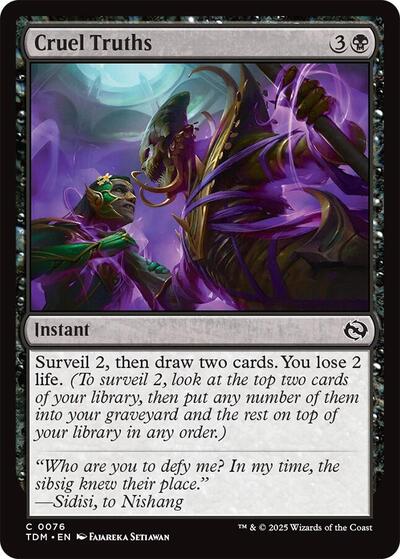 Cruel Truths TDM #76 (Near Mint Common) Magic: The Gathering: Tarkir: Dragonstorm