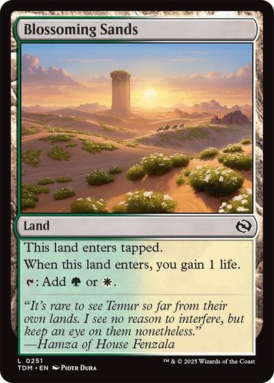 Blossoming Sands TDM #251 (Near Mint Land) Magic: The Gathering: Tarkir: Dragonstorm