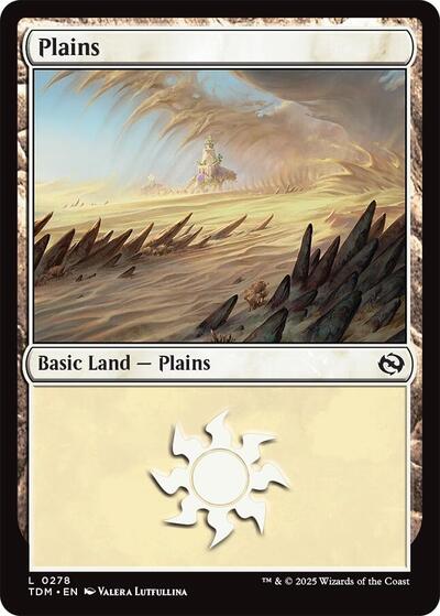 Plains 0278 TDM #278 (Near Mint Land) Magic: The Gathering: Tarkir: Dragonstorm