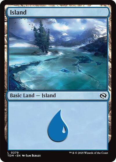 Island 0279 TDM #279 (Near Mint Land) Magic: The Gathering: Tarkir: Dragonstorm