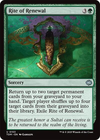 Rite of Renewal Tarkir: Dragonstorm TDM #153 (Uncommon) Magic: The Gathering: