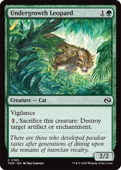 Undergrowth Leopard TDM #165 (Near Mint Common) Magic: The Gathering: Tarkir: Dragonstorm