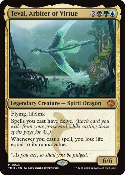 Teval Arbiter of Virtue TDM #230 (Near Mint Mythic Rare) Magic: The Gathering: Tarkir: Dragonstorm