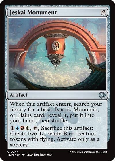 Jeskai Monument TDM #244 (Near Mint Uncommon) Magic: The Gathering: Tarkir: Dragonstorm