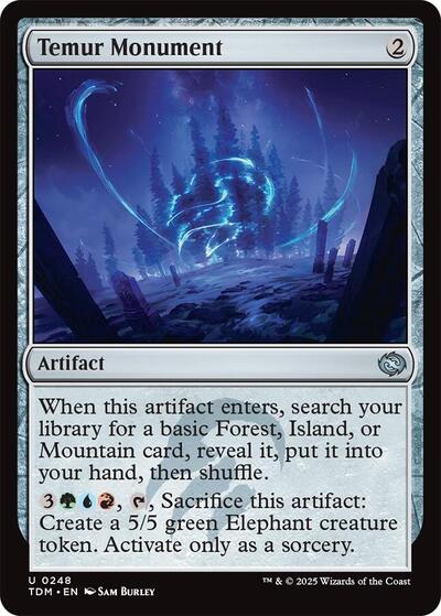 Temur Monument TDM #248 (Near Mint Uncommon) Magic: The Gathering: Tarkir: Dragonstorm
