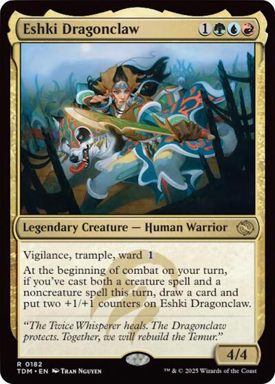 Eshki Dragonclaw TDM #182 (Near Mint Rare) Magic: The Gathering: Tarkir: Dragonstorm