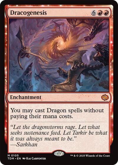 Dracogenesis TDM #105 (Near Mint Mythic Rare) Magic: The Gathering: Tarkir: Dragonstorm