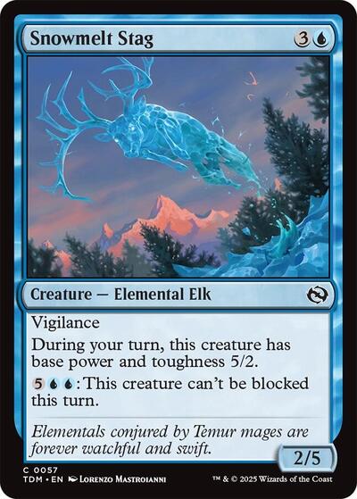 Snowmelt Stag TDM #57 (Near Mint Common) Magic: The Gathering: Tarkir: Dragonstorm