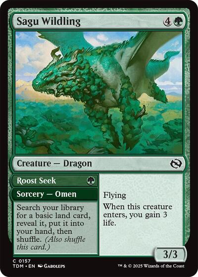 Sagu Wildling TDM #157 (Near Mint Common) Magic: The Gathering: Tarkir: Dragonstorm