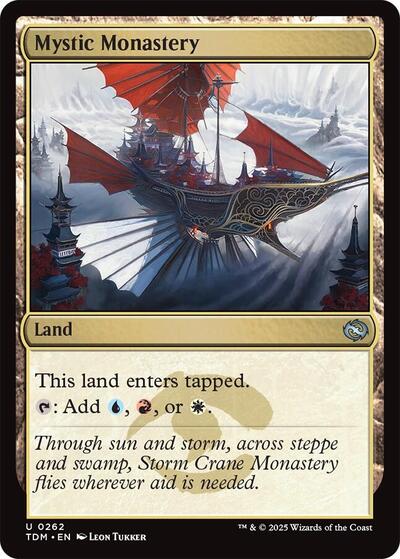 Mystic Monastery TDM #262 (Near Mint Uncommon) Magic: The Gathering: Tarkir: Dragonstorm