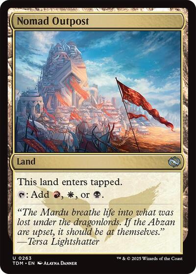 Nomad Outpost TDM #263 (Near Mint Uncommon) Magic: The Gathering: Tarkir: Dragonstorm
