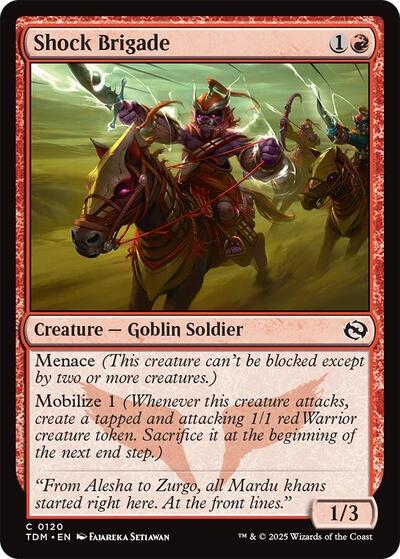 Shock Brigade TDM #120 (Near Mint Common) Magic: The Gathering: Tarkir: Dragonstorm