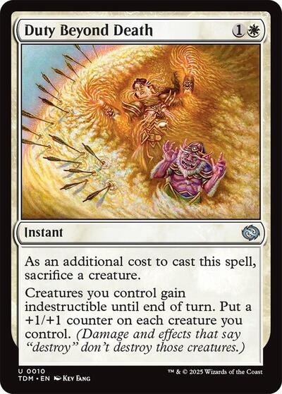 Duty Beyond Death TDM #10 (Near Mint Uncommon) Magic: The Gathering: Tarkir: Dragonstorm