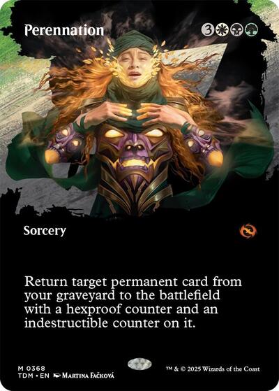 Perennation Borderless TDM #368 (Near Mint Mythic Rare) Magic: The Gathering: Tarkir: Dragonstorm