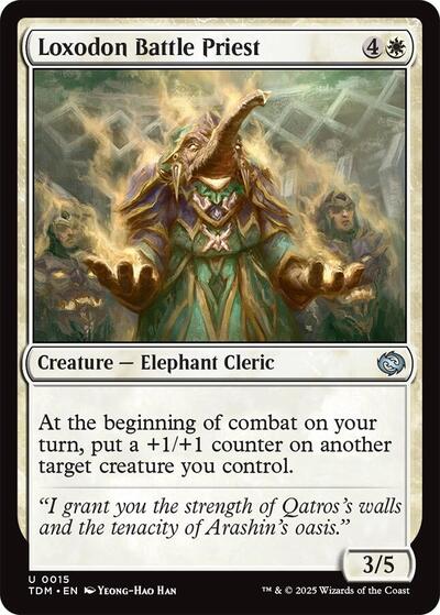 Loxodon Battle Priest TDM #15 (Near Mint Uncommon) Magic: The Gathering: Tarkir: Dragonstorm