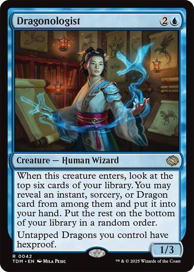 Dragonologist TDM #42 (Near Mint Rare) Magic: The Gathering: Tarkir: Dragonstorm