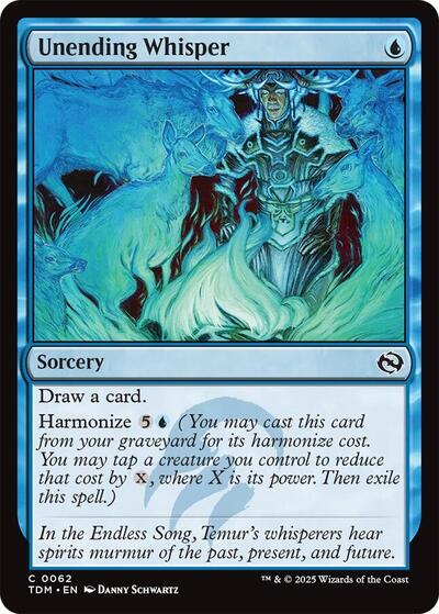 Unending Whisper TDM #62 (Near Mint Common) Magic: The Gathering: Tarkir: Dragonstorm
