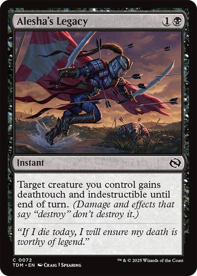 Aleshas Legacy Tarkir: Dragonstorm TDM #72 (Common) Magic: The Gathering: