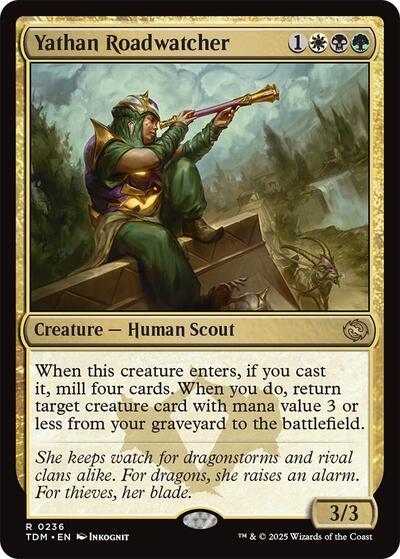 Yathan Roadwatcher TDM #236 (Near Mint Rare) Magic: The Gathering: Tarkir: Dragonstorm