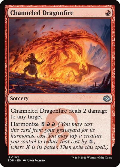 Channeled Dragonfire TDM #102 (Near Mint Uncommon) Magic: The Gathering: Tarkir: Dragonstorm