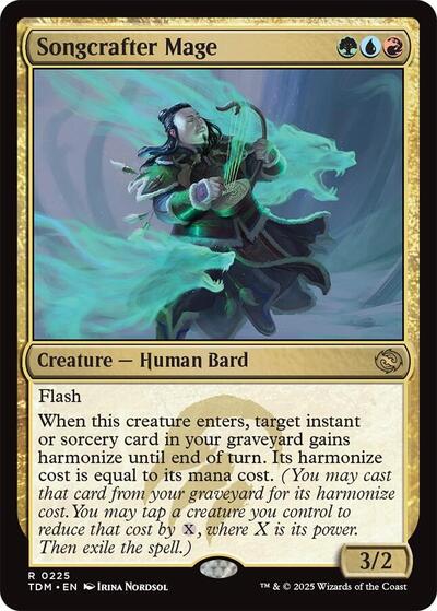 Songcrafter Mage Foil TDM #225 (Near Mint Rare) Magic: The Gathering: Tarkir: Dragonstorm