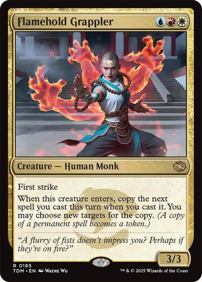 Flamehold Grappler TDM #185 (Near Mint Rare) Magic: The Gathering: Tarkir: Dragonstorm