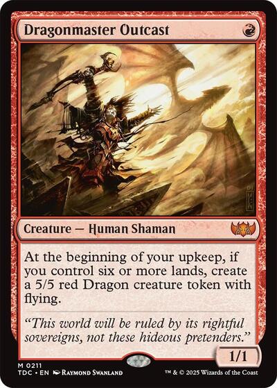 Dragonmaster Outcast TDC #211 (Near Mint Mythic Rare) Magic: The Gathering: Commander: Tarkir: Dragonstorm