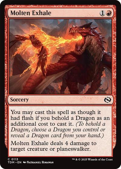 Molten Exhale Tarkir: Dragonstorm TDM #113 (Common) Magic: The Gathering: