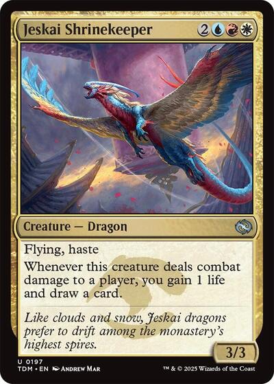Jeskai Shrinekeeper TDM #197 (Near Mint Uncommon) Magic: The Gathering: Tarkir: Dragonstorm