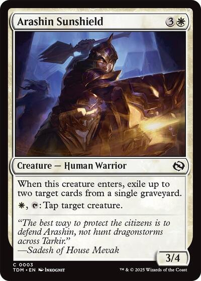 Arashin Sunshield TDM #3 (Near Mint Common) Magic: The Gathering: Tarkir: Dragonstorm