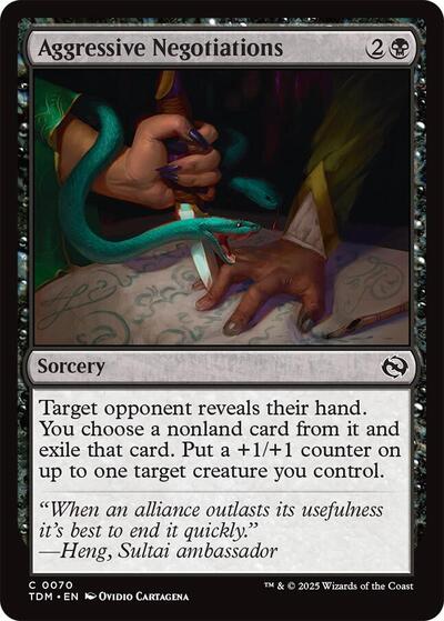 Aggressive Negotiations TDM #70 (Near Mint Common) Magic: The Gathering: Tarkir: Dragonstorm
