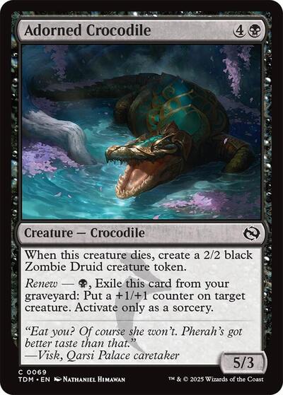 Adorned Crocodile Tarkir: Dragonstorm TDM #69 (Common) Magic: The Gathering: