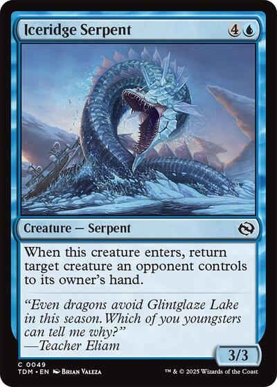 Iceridge Serpent TDM #49 (Near Mint Common) Magic: The Gathering: Tarkir: Dragonstorm