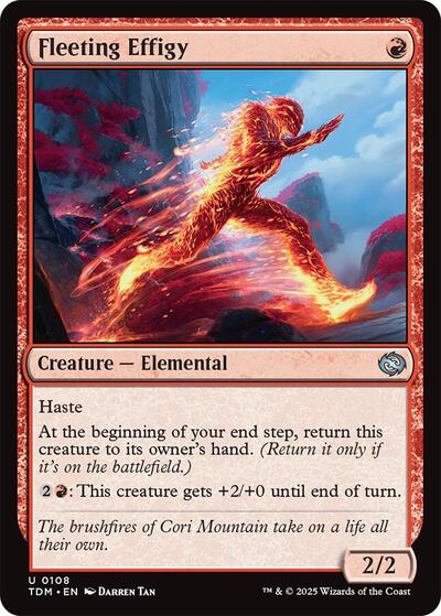 Fleeting Effigy TDM #108 (Near Mint Uncommon) Magic: The Gathering: Tarkir: Dragonstorm