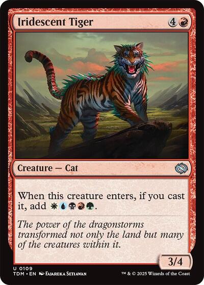 Iridescent Tiger TDM #109 (Near Mint Uncommon) Magic: The Gathering: Tarkir: Dragonstorm