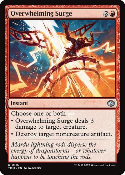 Overwhelming Surge TDM #115 (Near Mint Uncommon) Magic: The Gathering: Tarkir: Dragonstorm