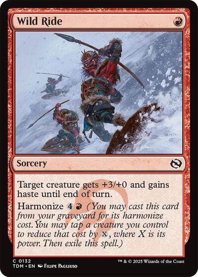 Wild Ride TDM #132 (Near Mint Common) Magic: The Gathering: Tarkir: Dragonstorm