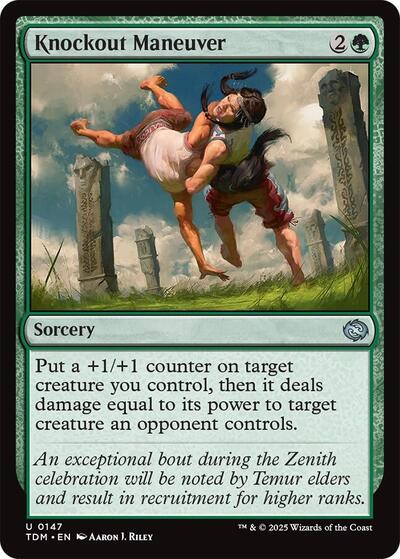 Knockout Maneuver TDM #147 (Near Mint Uncommon) Magic: The Gathering: Tarkir: Dragonstorm
