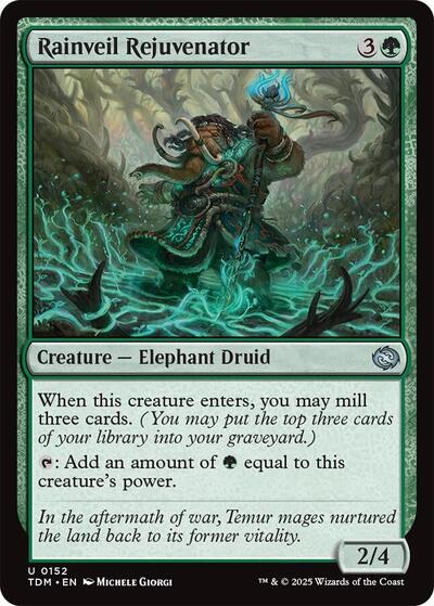Rainveil Rejuvenator TDM #152 (Near Mint Uncommon) Magic: The Gathering: Tarkir: Dragonstorm