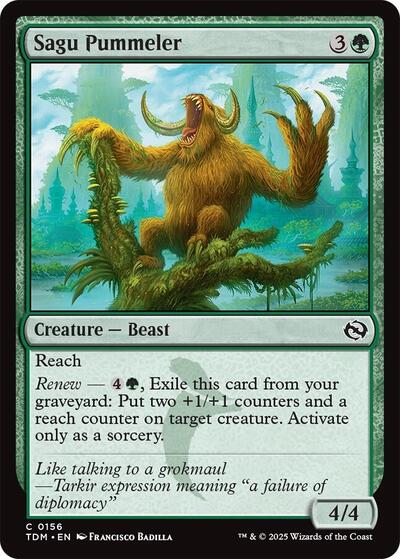 Sagu Pummeler TDM #156 (Near Mint Common) Magic: The Gathering: Tarkir: Dragonstorm